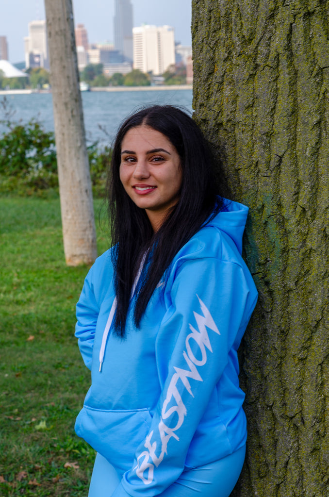 Fresh Hoodie Deep Sky Blue – BeastNOW